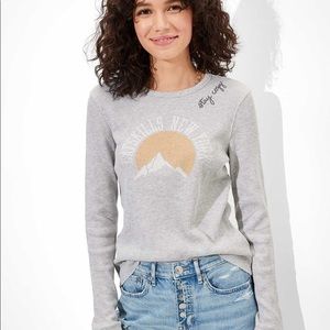 AE waffle layering tee